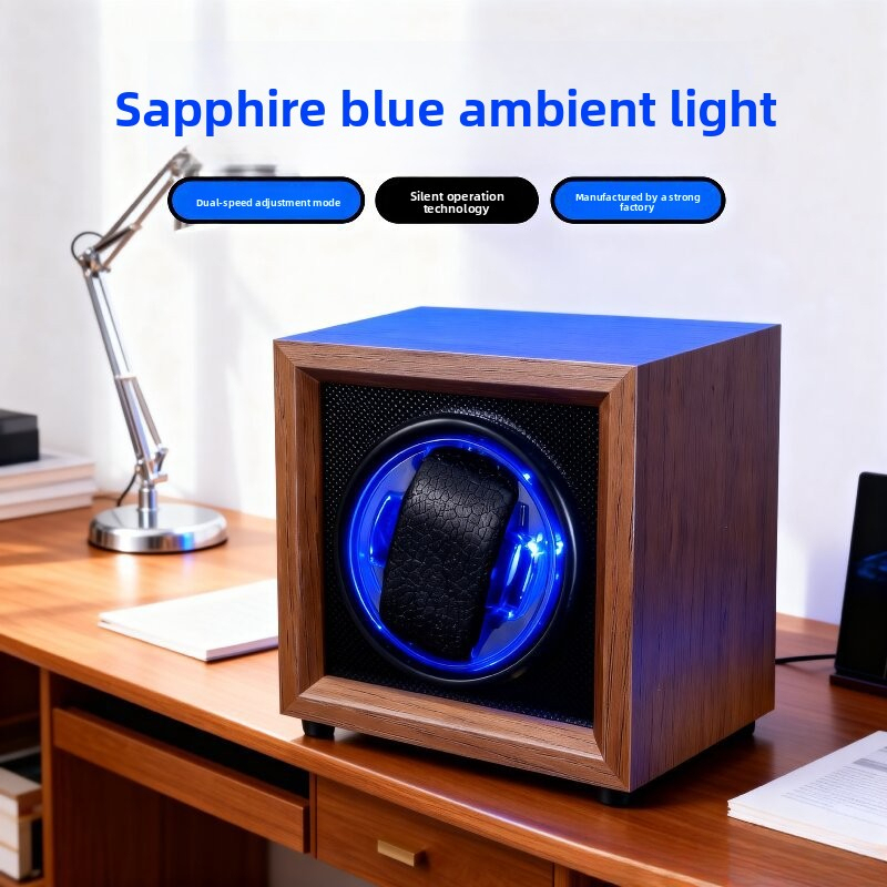 Watch Winder Single - กล่องเก็บนาฬิกาอัตโนมัติแบบช่องเดียว รุ่นใหม่ คุณภาพสูง สำหรับนาฬิกาจักรกล ป้องกันฝุ่น ป้องกันแม่เหล็ก