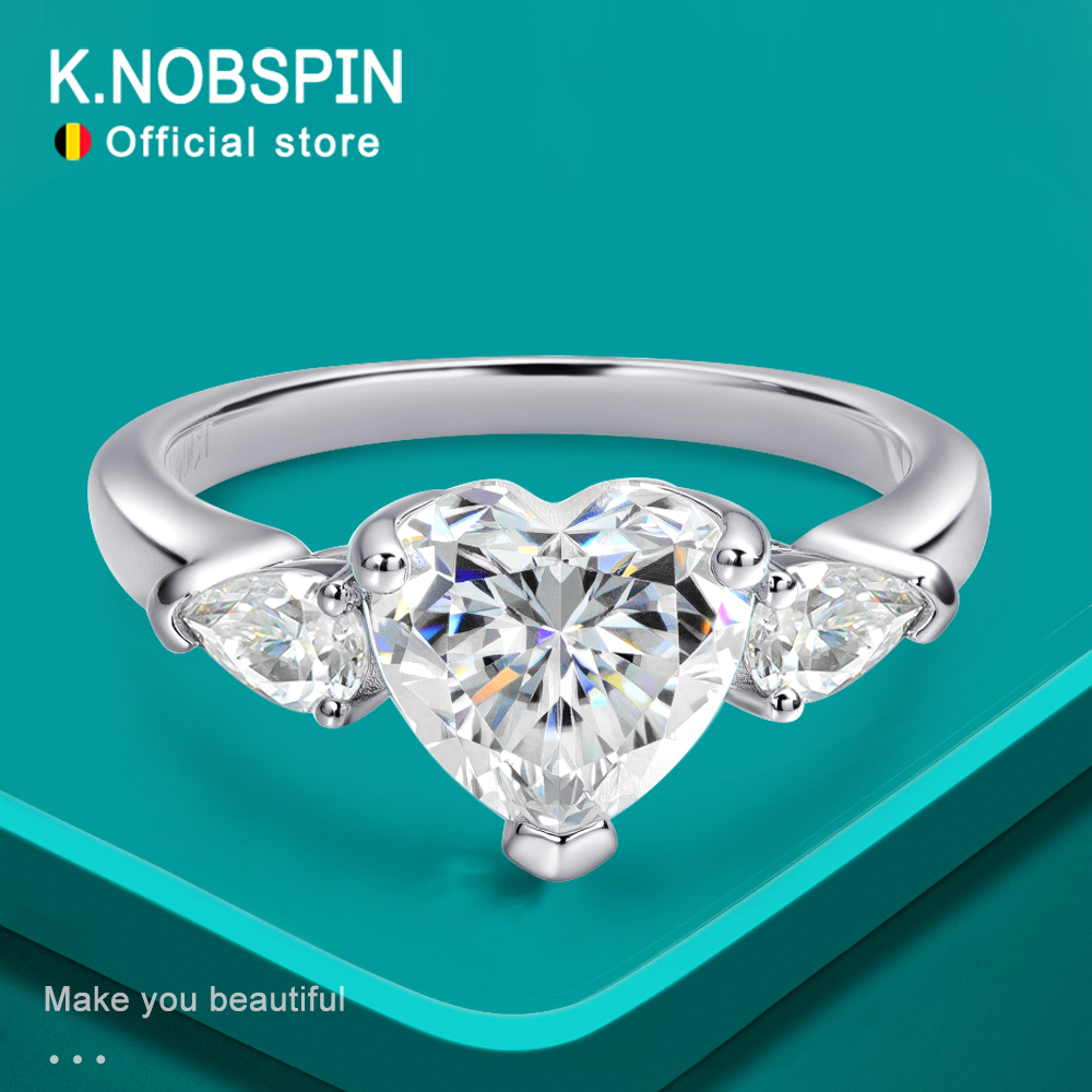 Vs Smartwatch - KNOBSPIN D VVS หัวใจตัด Moissanite แหวนเพชร