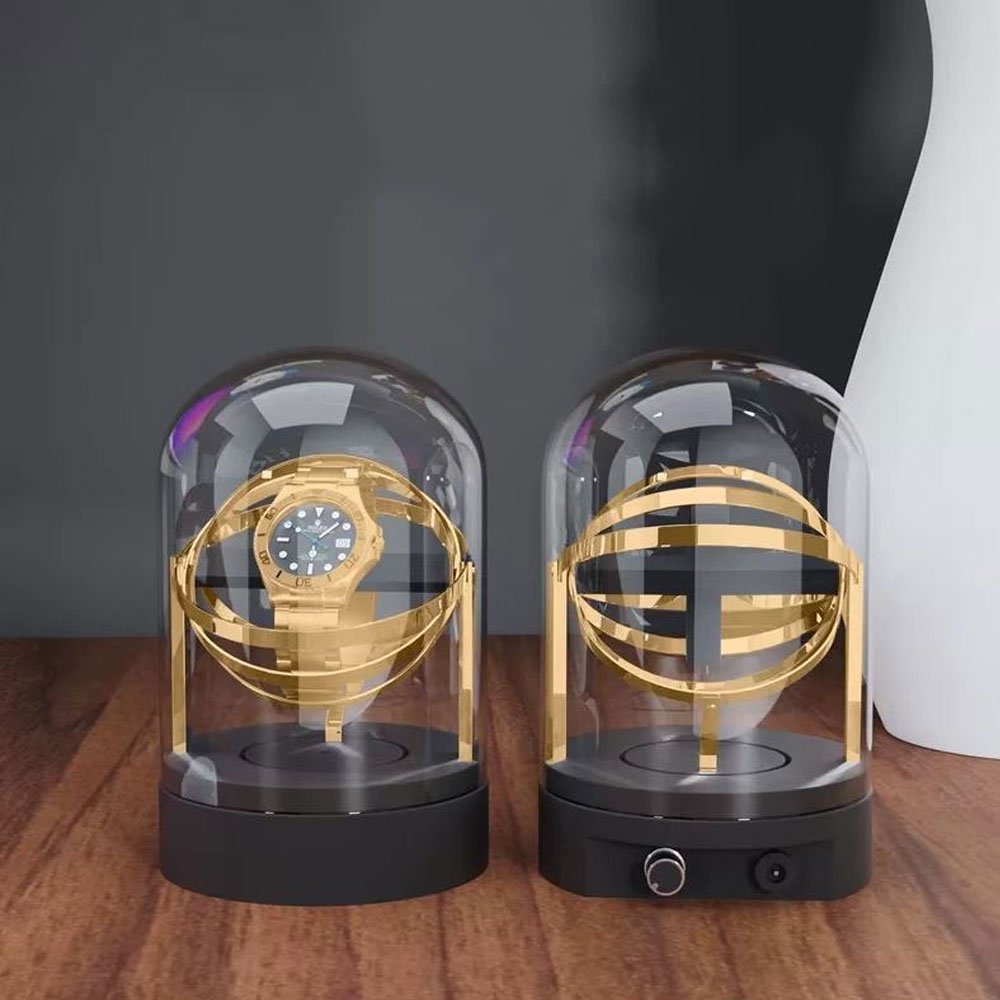 Watch Winder Single - หรูหราอัตโนมัติเดี่ยวไฟฟ้านาฬิกา Winder สําหรับนาฬิกาอัตโนมัตินาฬิกากล่องอัตโนมัติ Winder Storage Orbit