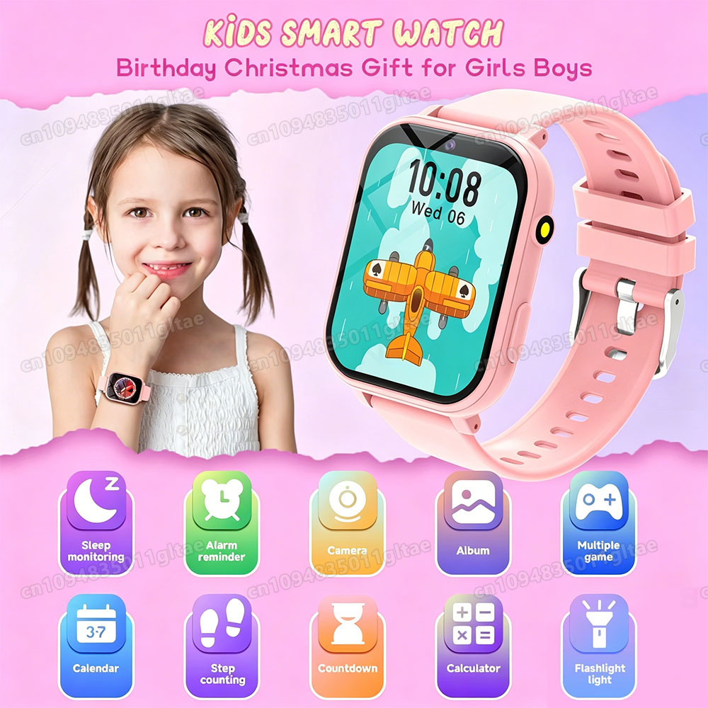 Smartwatch Watches Birthday Gift For Boys - สมาร์ทวอทช์สำหรับเด็กใหม่ กล้อง HD ไฟฉาย คู่หูการเรียนรู้ เกมหลากหลาย