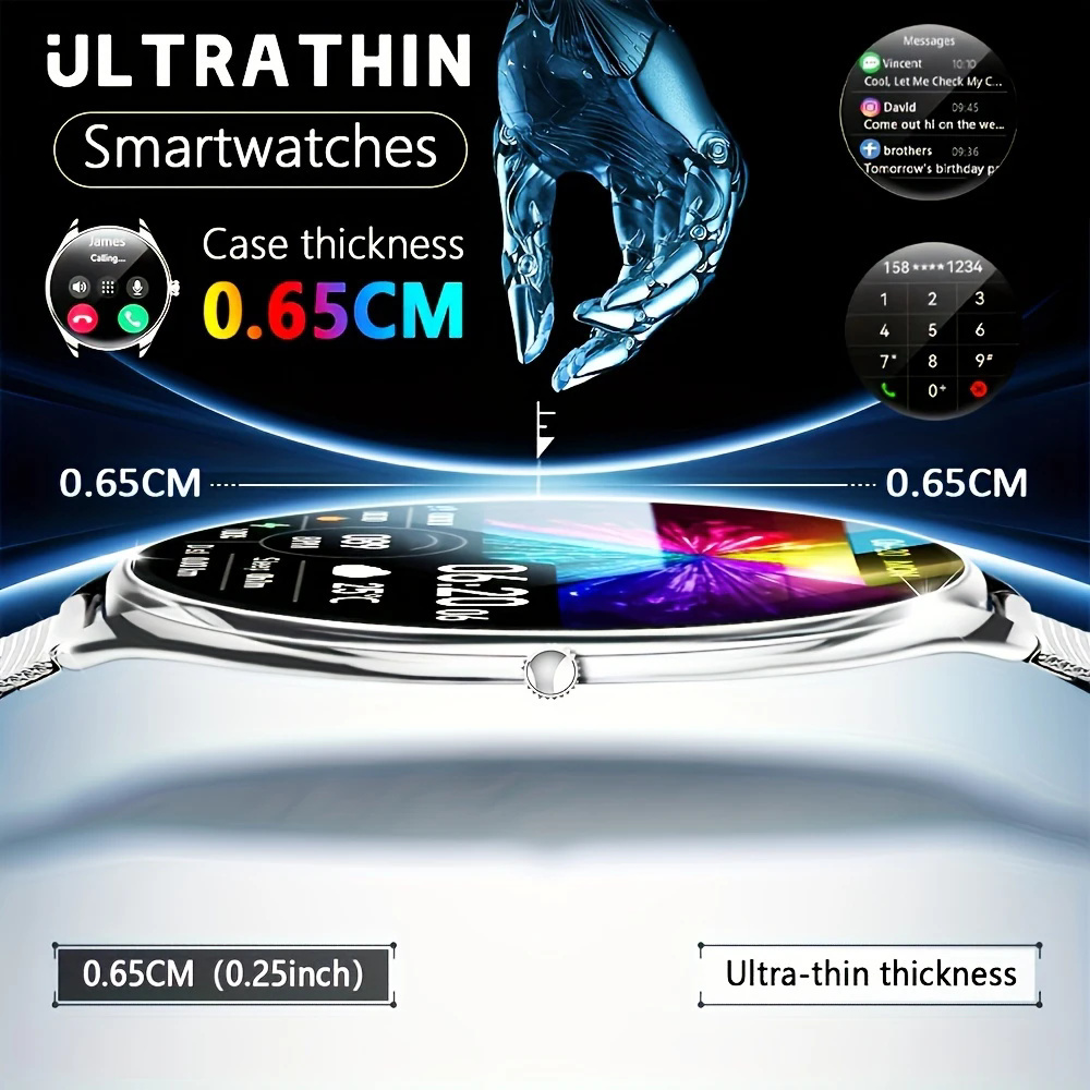 Watches Ladies Smartwatch - 2026 ใหม่นาฬิกาอัจฉริยะบางเฉียบสำหรับผู้ชาย 1.43 