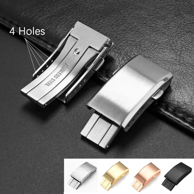 Replacement Watch Bracelet - 316L สแตนเลสสตีลนาฬิกา Clasp พับหัวเข็มขัด 16 มม.18