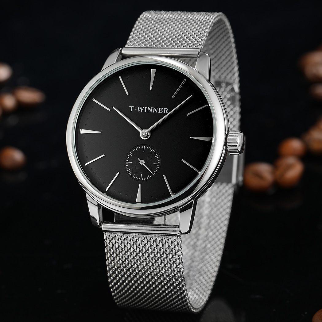 Seiko Watch Presage - นาฬิกาข้อมือสำหรับผู้ชาย รุ่น WINNER ของแท้ งานจำลอง สายตาข่าย