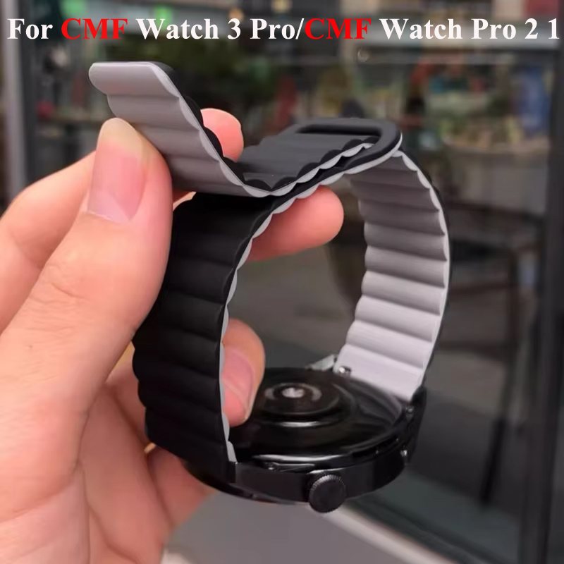 Watch S Realme - สายซิลิโคนแม่เหล็กขนาด 22 มม. สำหรับนาฬิกา CMF by