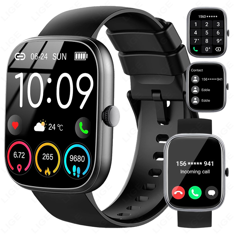 Watches Ladies Smartwatch - 2026 ใหม่สำหรับแอนดรอยด์บลูทูธโทรกีฬานาฬิกาฟิตเนสกันน้ำอัตราการเต้นของหัวใจความดันโลหิตการตรวจสอบการนอนหลับสมาร์ทวอทช์ผู้หญิง