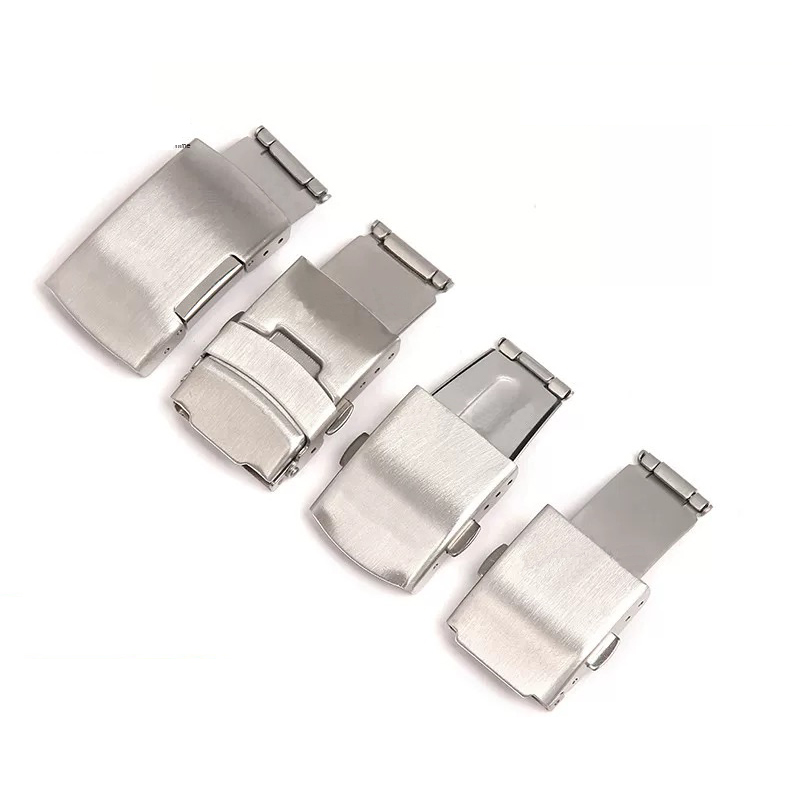 Replacement Watch Bracelet - 1ชิ้นนาฬิกาสีเงินอุปกรณ์เสริมสายสแตนเลสสตีลหัวเข็มขัดนาฬิกาคู่/เดี่ยว/หัวเข็มขัดนิรภัย