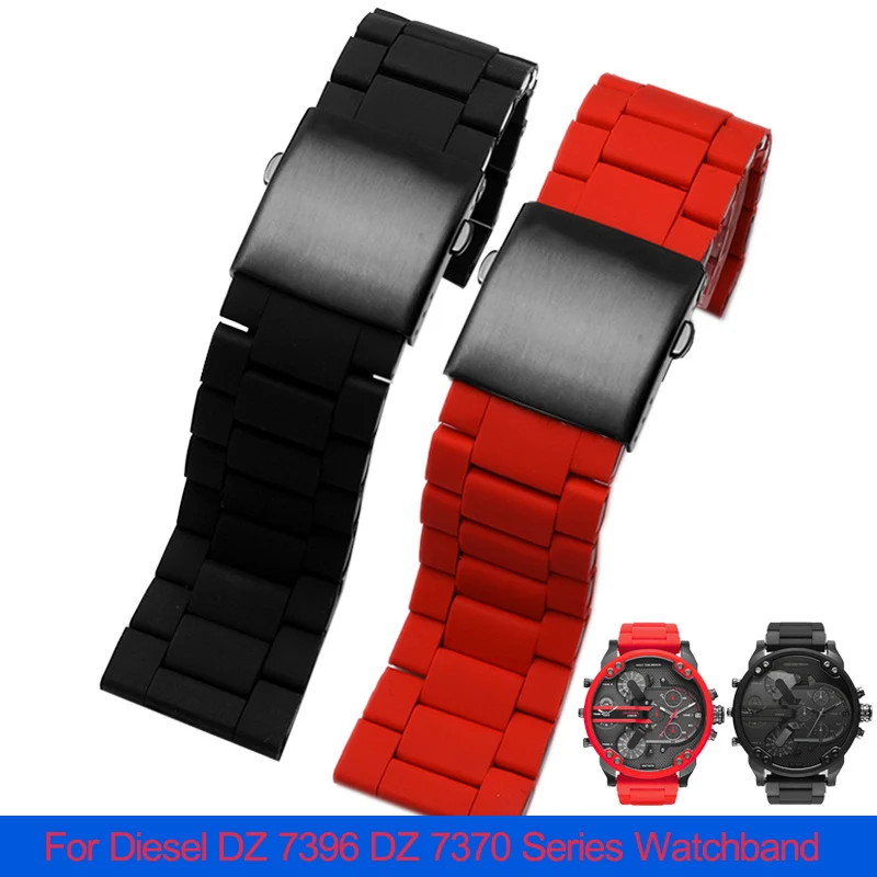 Diesel Watches Smartwatch - ซิลิโคนสแตนเลสสตีลสายนาฬิกาสำหรับดีเซลสายนาฬิกา DZ7396 DZ7370 DZ4289 DZ7070 DZ7395