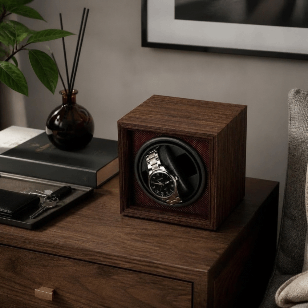 กล่องหมุนนาฬิกาอัตโนมัติแบบ US - Watch Winder Single บทวิจารณ์และราคา