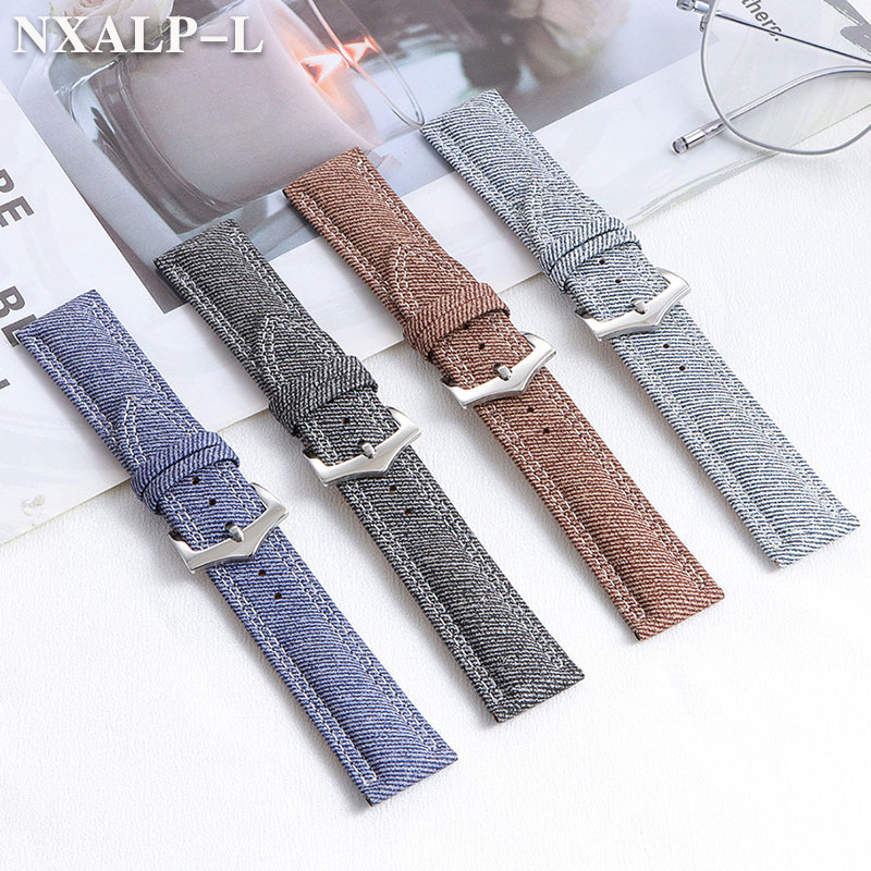 ผ้าใบ DENIM ไนลอน 18 มม.20 มม. - Omega Watches Smartwatch บทวิจารณ์และราคา