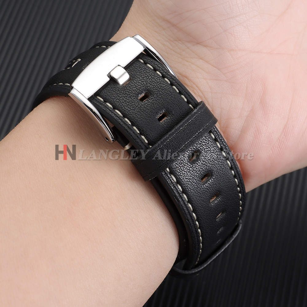 สายนาฬิกาหนังวินเทจ 22 มม. เย็ - Omega Watches Smartwatch บทวิจารณ์และราคา