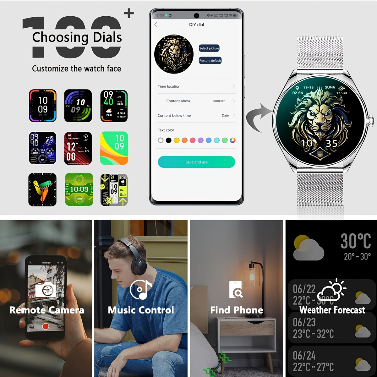 2026 ใหม่นาฬิกาอัจฉริยะบางเฉีย - Watches Ladies Smartwatch บทวิจารณ์และราคา