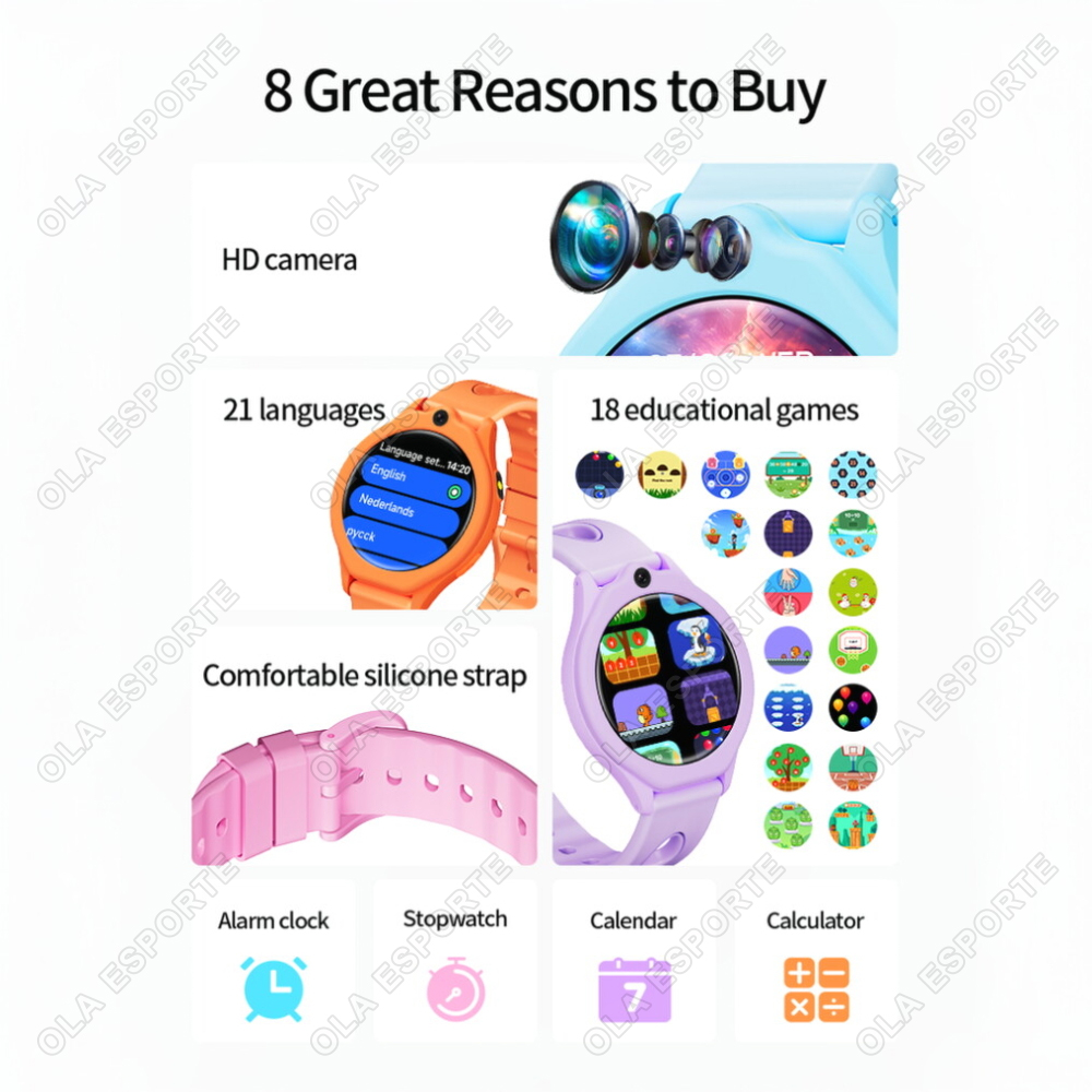 นาฬิกาอัจฉริยะสำหรับเด็กพร้อมก - Smartwatch Watches Gift For Boys On Birthday บทวิจารณ์และราคา