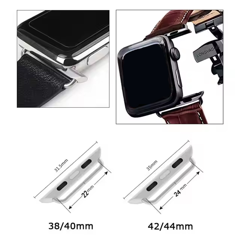 2pcs สแตนเลสสตีลอะแดปเตอร์สําห - Replacement Watch Bracelet บทวิจารณ์และราคา