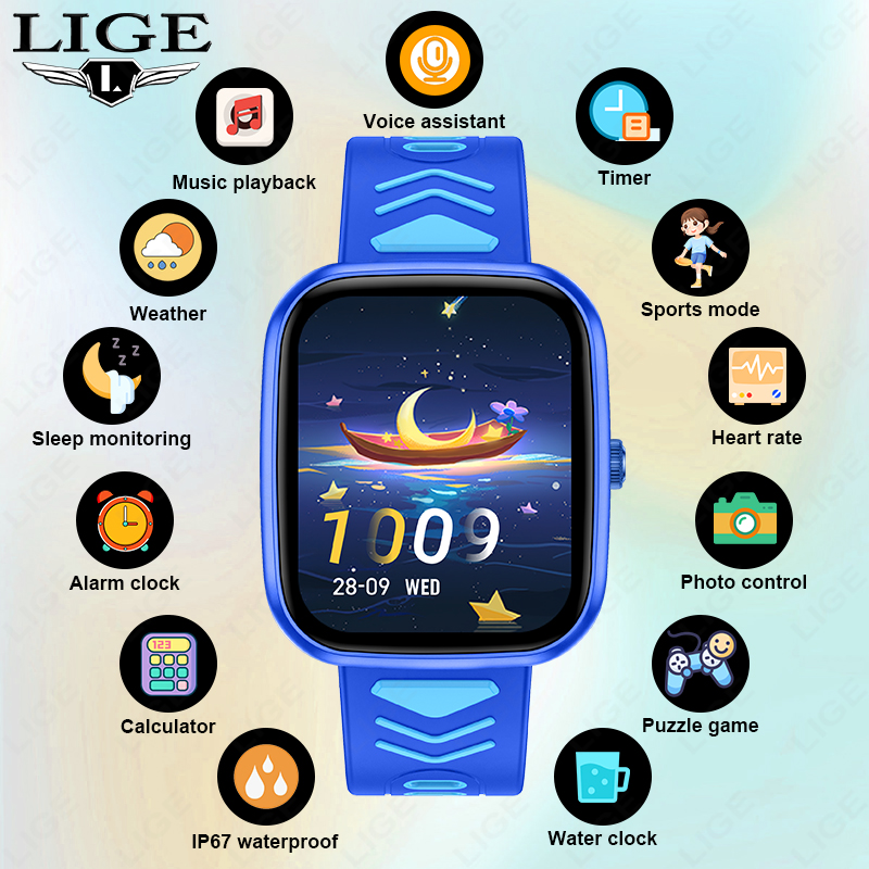 นาฬิกาอัจฉริยะสำหรับเด็ก LIGE  - Smartwatch Watches Birthday Gift For Boys บทวิจารณ์และราคา